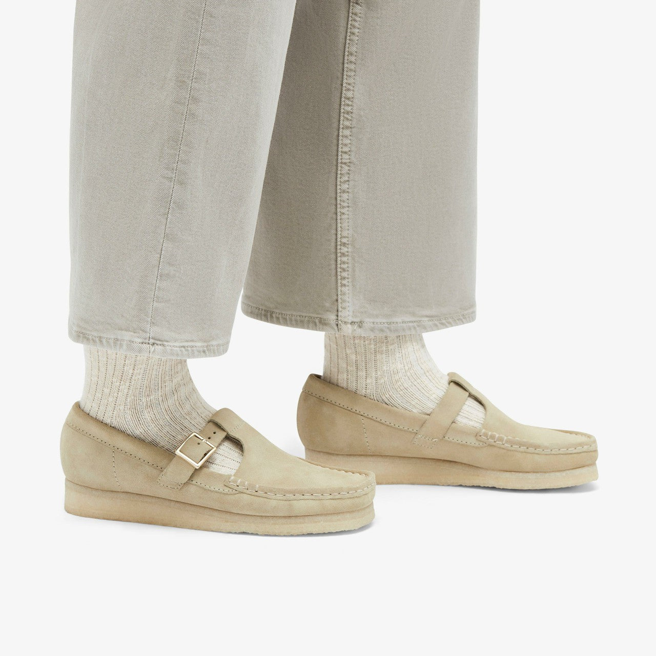 Wallabee T Bar Maple Suede | Clarks discount