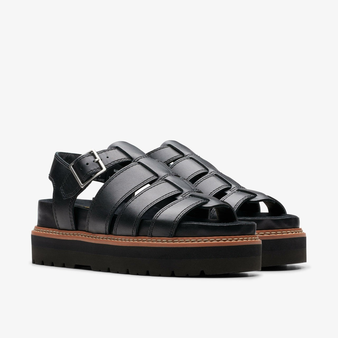 Orianna Twist Black Leather | Clarks for sale