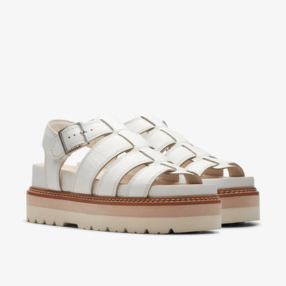 Orianna Twist Off White Leather | Clarks Sale