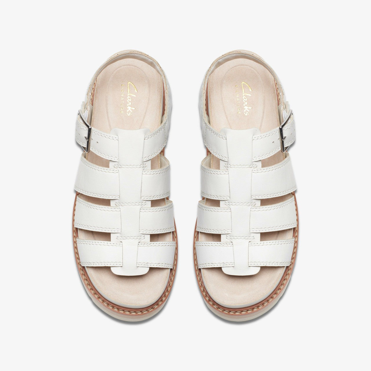 Orianna Twist Off White Leather | Clarks Sale
