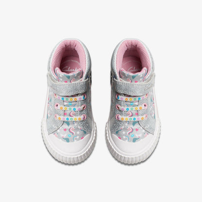 Foxing Halo Hi Toddler Silver | Clarks Sale
