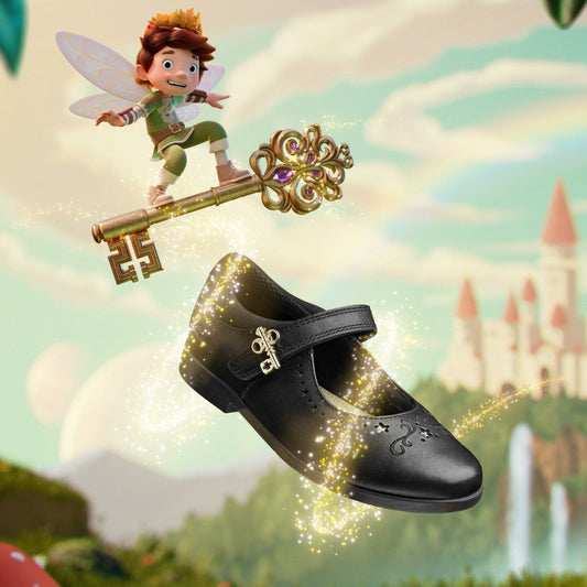 Lock Magic Kid Black Leather | Clarks on Sale