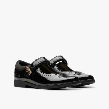 Lock Magic Kid Black Patent | Clarks for sale