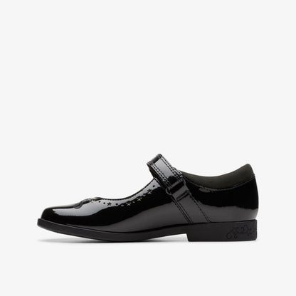 Lock Magic Kid Black Patent | Clarks for sale