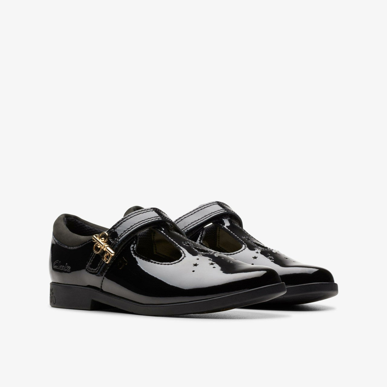 Lock Shine Kid Black Patent | Clarks online
