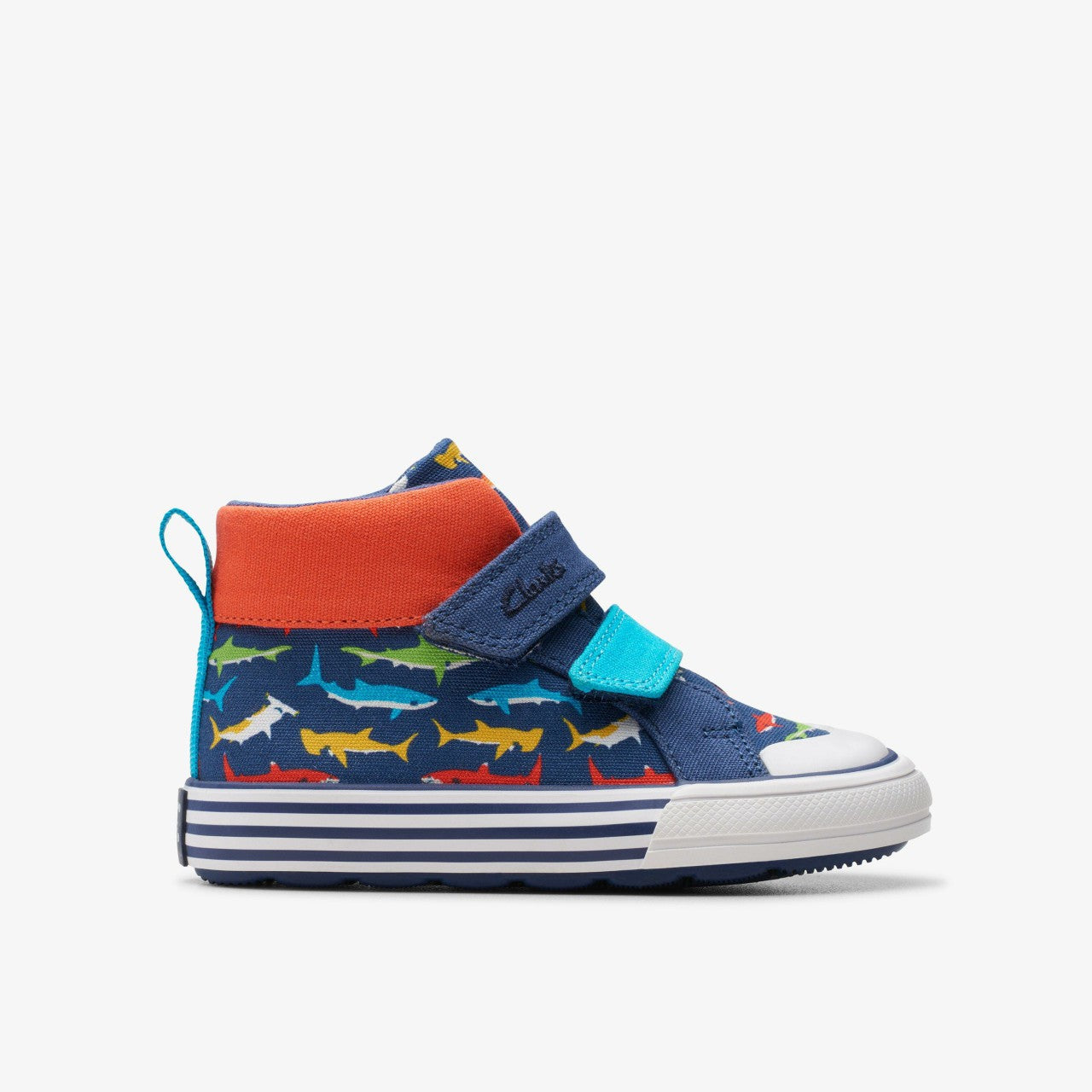 Foxing Save Hi Toddler Navy Print | Clarks for sale