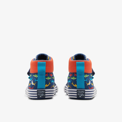 Foxing Save Hi Toddler Navy Print | Clarks for sale