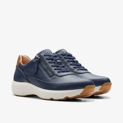 Tivoli Zip Navy Leather | Clarks outlet