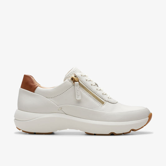Tivoli Zip Off White Leather | Clarks discount