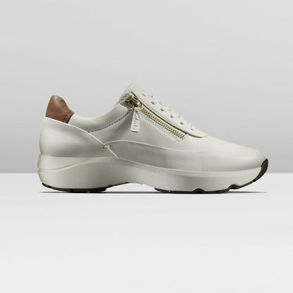 Tivoli Zip Off White Leather | Clarks discount