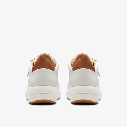 Tivoli Zip Off White Leather | Clarks discount