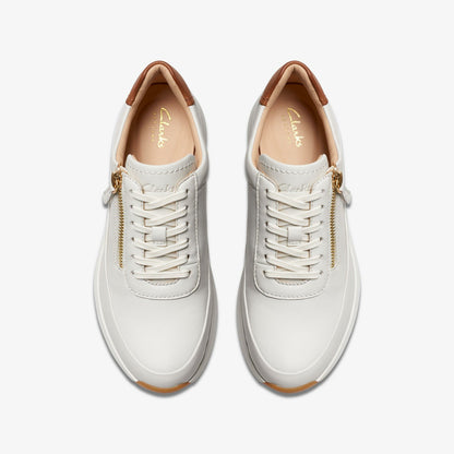 Tivoli Zip Off White Leather | Clarks discount