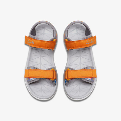 Surfing Tide Kid Grey/Orange | Clarks Sale