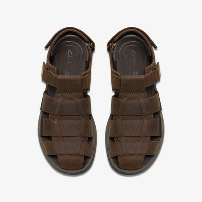 Saltway Cove Dark Brown Leather | Clarks for sale