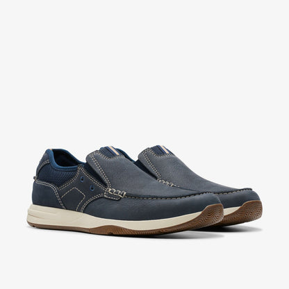 Sailview Step Loafer Navy Nubuck | Clarks for sale