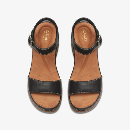 Kassanda Lily Black Leather | Clarks on Sale