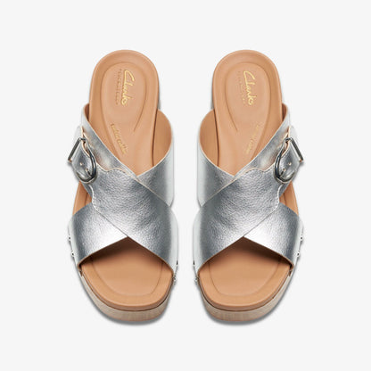 Sivanne Walk Silver Leather | Clarks on Sale