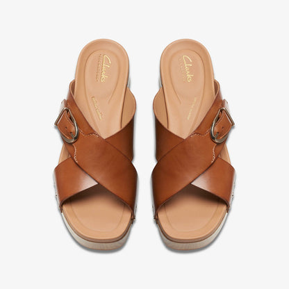 Sivanne Walk Tan Leather | Clarks for sale
