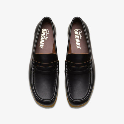 Wallabee Loafer Black Smooth Leather | Clarks outlet