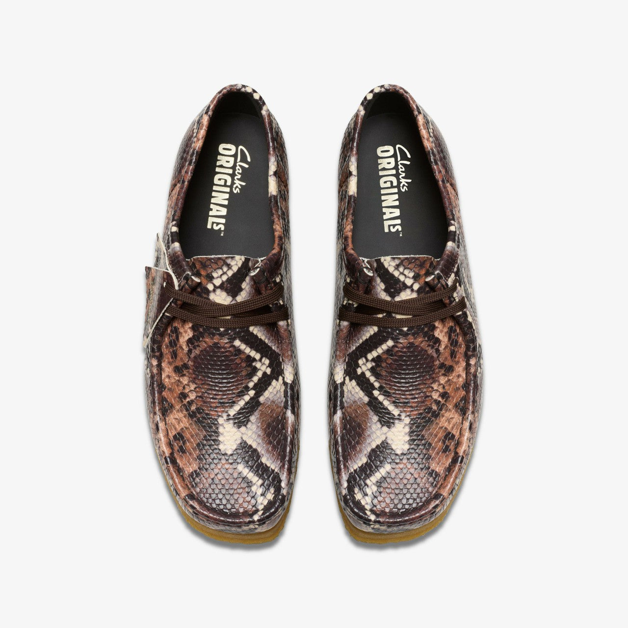 Wallabee Brown Snake Print | Clarks on Sale