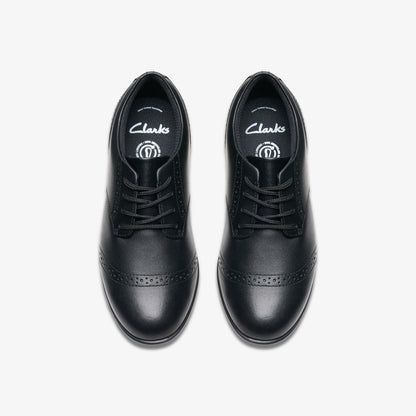 Finja Brogue Older Black Leather | Clarks discount