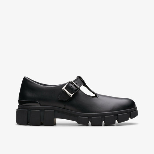 Evyn Bar Youth Black Leather | Clarks Sale
