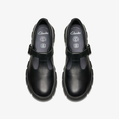 Evyn Bar Youth Black Leather | Clarks Sale