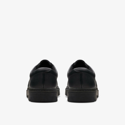Lorcam Loop Youth Black Leather | Clarks Sale