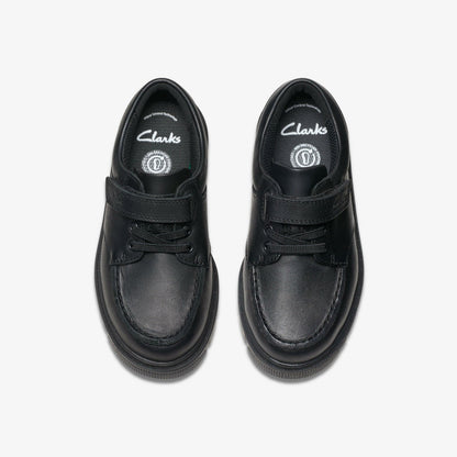 Lorcam Edge Kid Black Leather | Clarks for sale