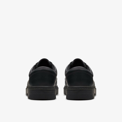 Lorcam Edge Youth Black Leather | Clarks on Sale