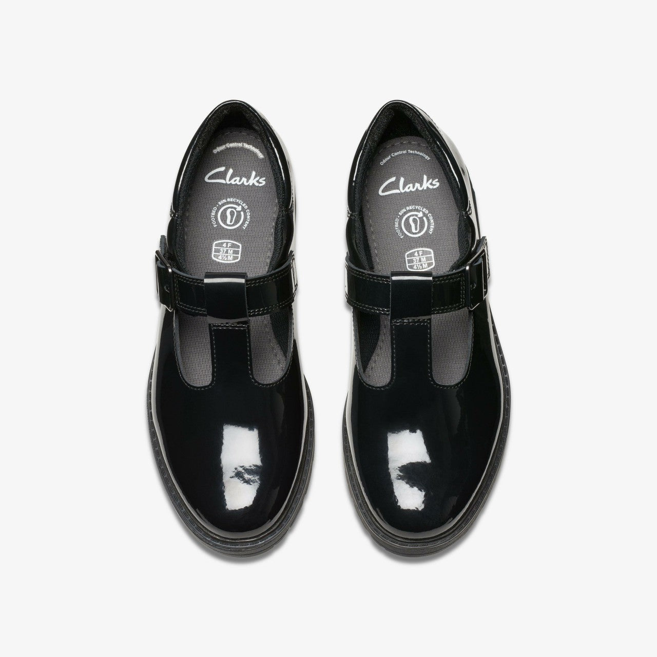 Loxham Bar Youth Black Patent | Clarks discount