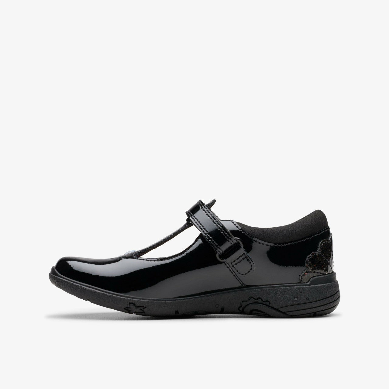Relda Gem Kid Black Patent | Clarks discount