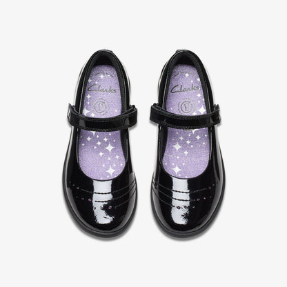 Etch Gem Kid Black Patent | Clarks for sale