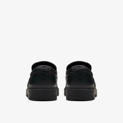 Lorcam Craft Youth Black Leather | Clarks on Sale