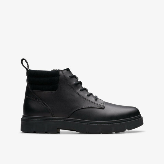 Lorcam Trail Older Black Leather | Clarks Sale