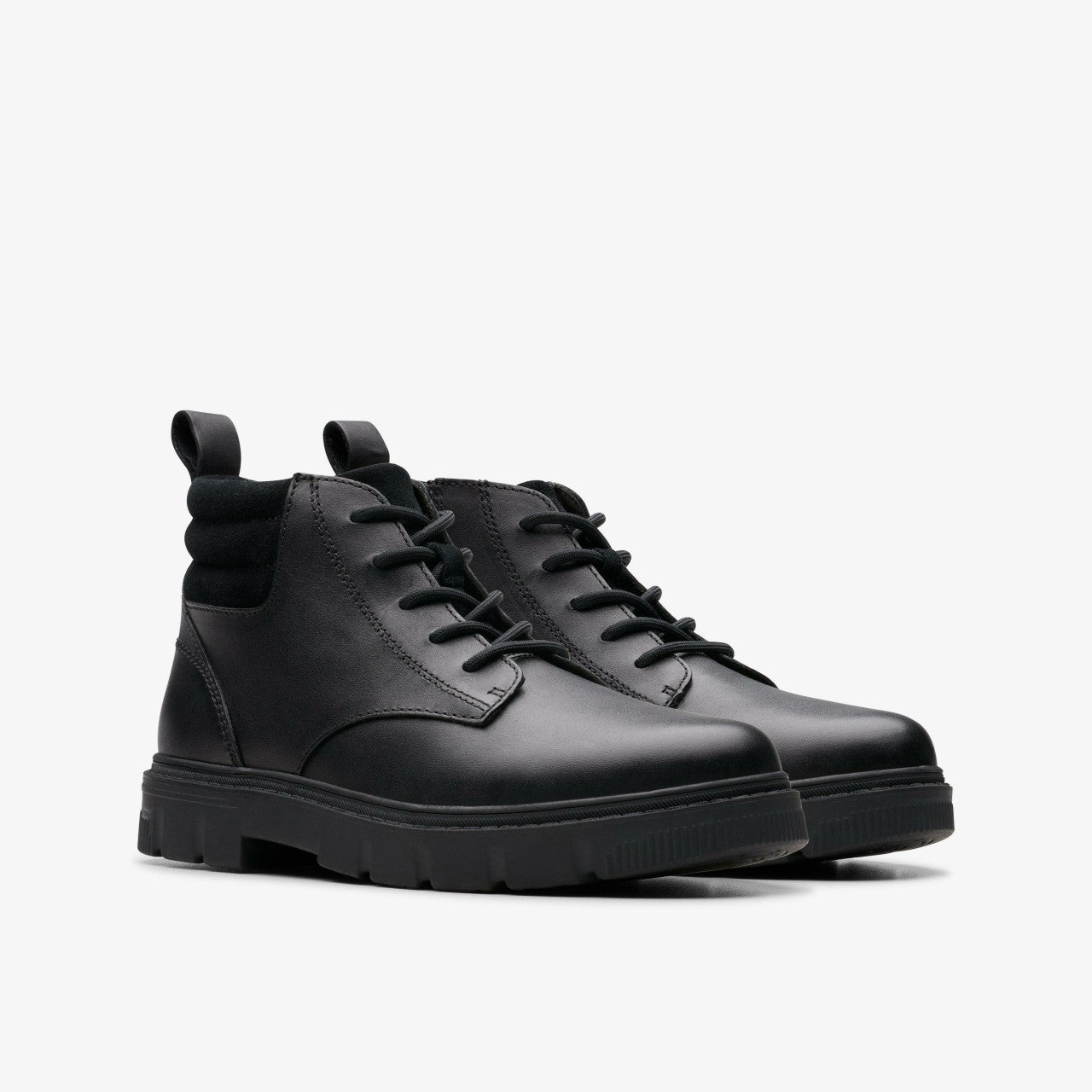 Lorcam Trail Older Black Leather | Clarks Sale