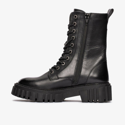 Page Lace Boot Black Leather | Clarks for sale