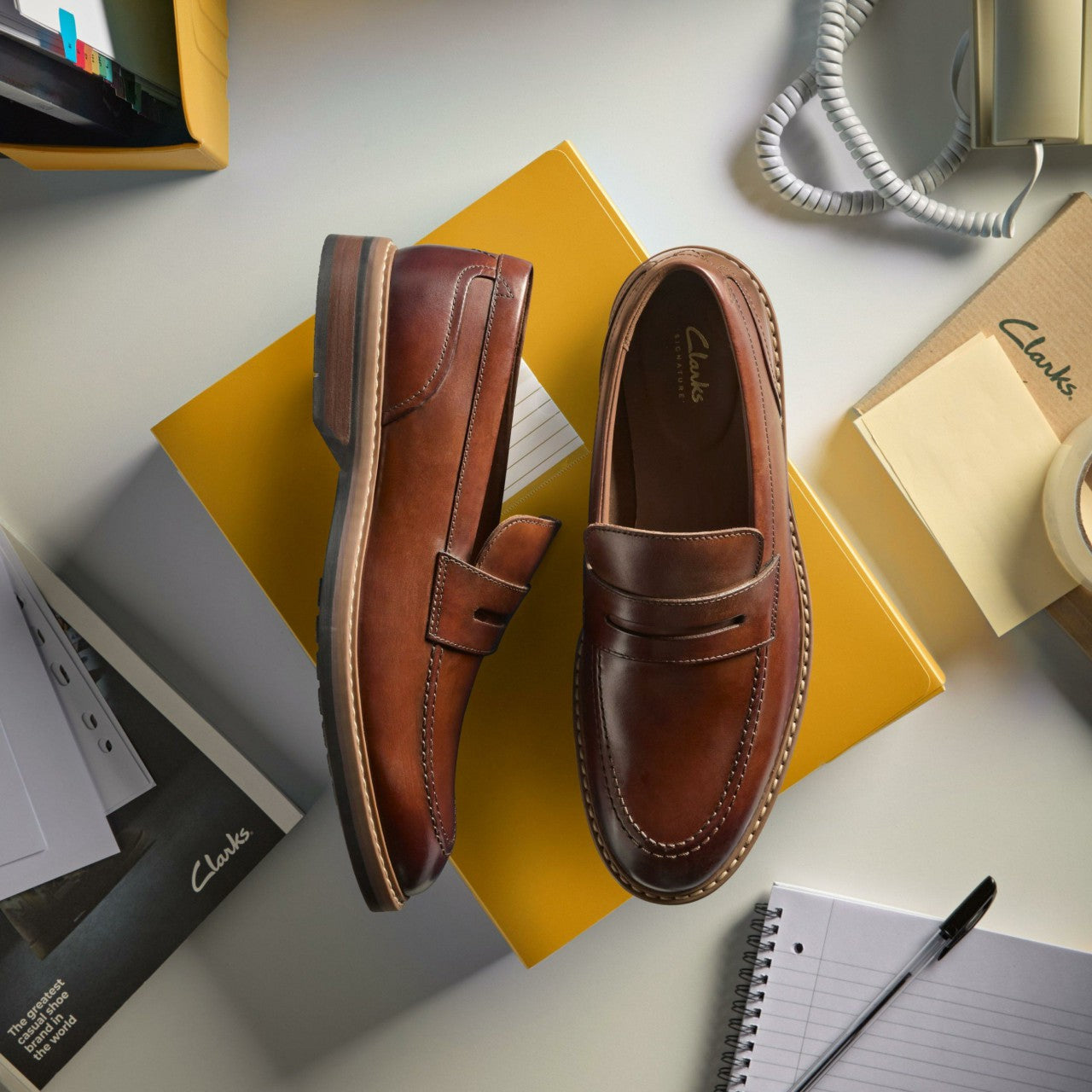 Aldwin Step Loafer Mid Tan Leather | Clarks online