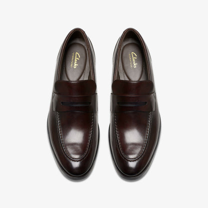 Brandon Step Loafer Dark Brown Leather | Clarks discount