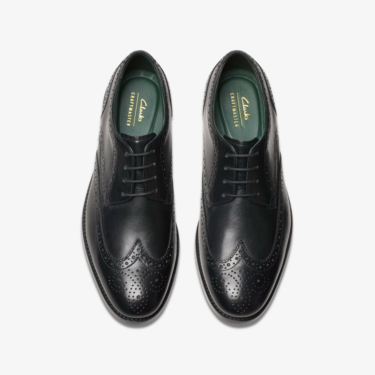 Craft James Tip Brogue Black Leather | Clarks on Sale