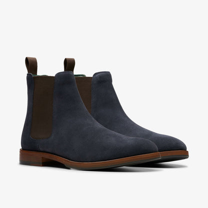 Craft James Top Chelsea Boot Navy Suede | Clarks online