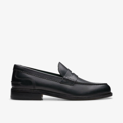 Craft James Lo Loafer Black Leather | Clarks for sale