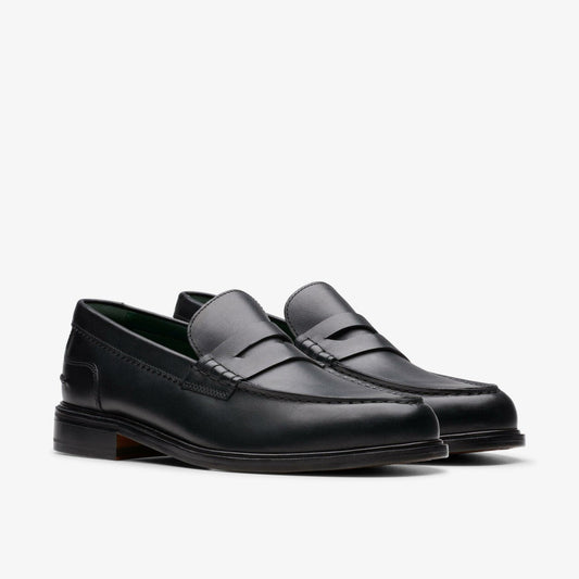 Craft James Lo Loafer Black Leather | Clarks for sale