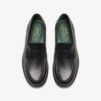 Craft James Lo Loafer Black Leather | Clarks for sale