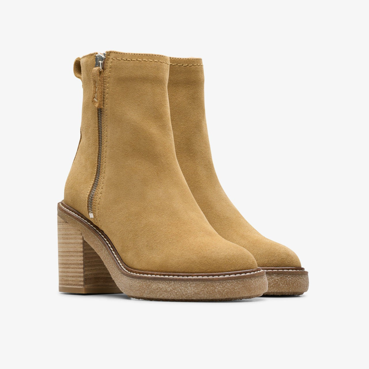 Cassiano Zip Ankle Boot Light Tan Suede | Clarks on Sale