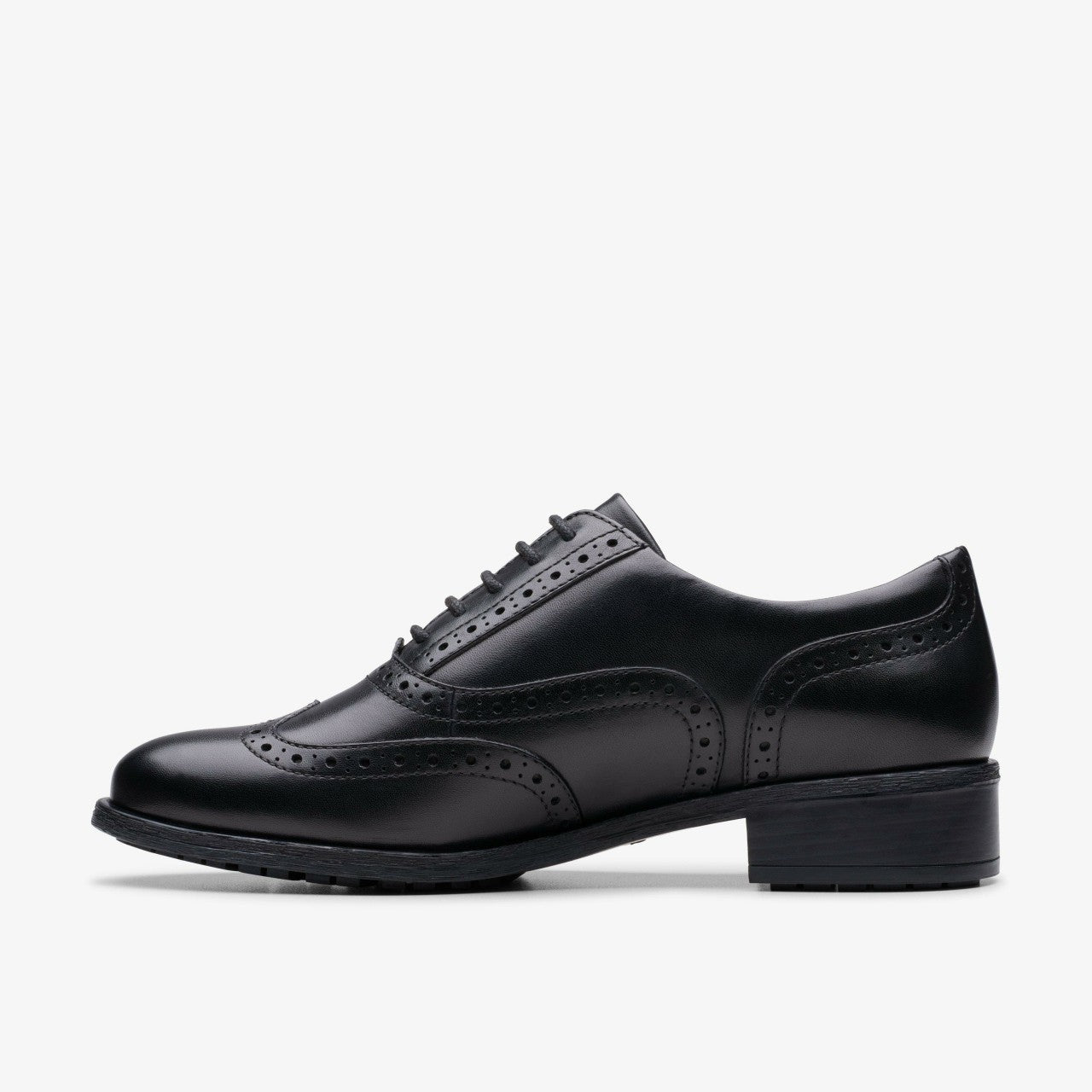 Havisham Oak Black Leather | Clarks on Sale