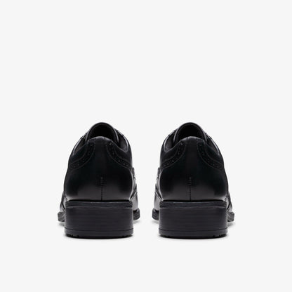 Havisham Oak Black Leather | Clarks on Sale