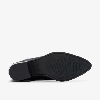 Morzine Rise Black Leather | Clarks for sale