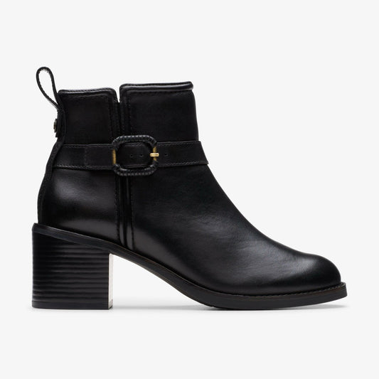 Chamberly Trim Black Leather | Clarks discount
