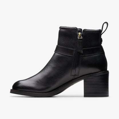 Chamberly Trim Black Leather | Clarks discount